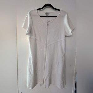 Chic White Short Sleeve Summer Bikini Coverup With Flip Flop Print